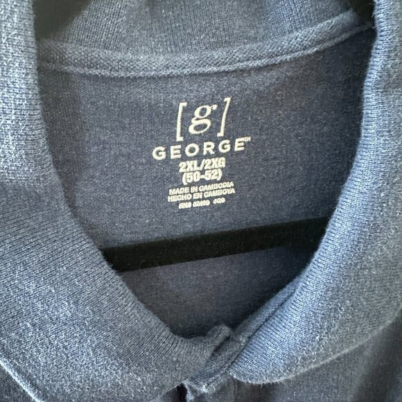 XXL George Men's Blue Polo Shirt - Picture 6 of 8